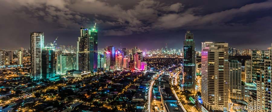 Vistas desde el apartamento en Makaty, Manila
