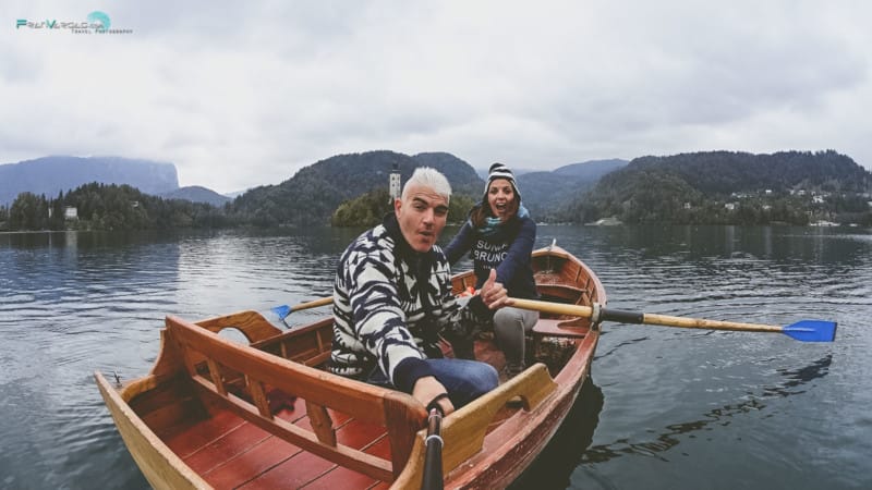 En nuestra barca alquilada en el Lago Bled (15€)