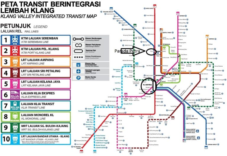 mapa metro kuala lumpur
