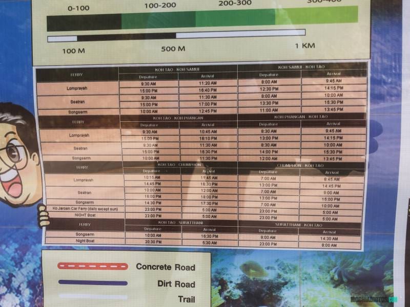 Horarios ferry y bus para llegar a Koh Tao