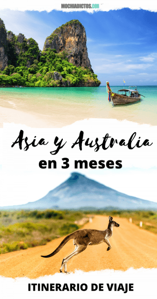 Asia y Australia en 3 meses, Itinerario de viaje.