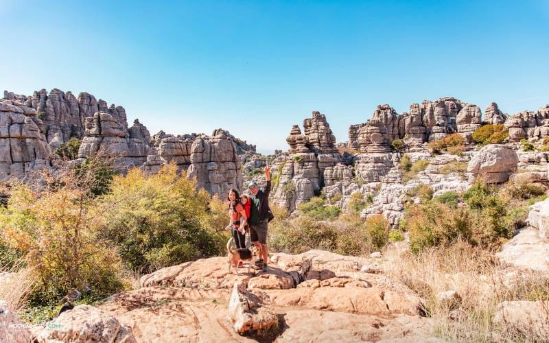 Torcal de Antequera con niños
