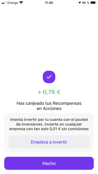 Canjear recompensas vivid