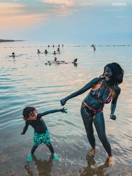 Mar Muerto con niños
