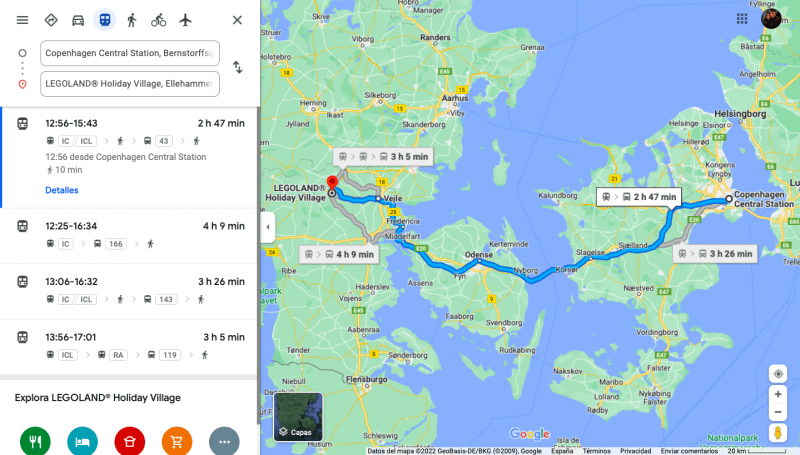 Como llegar a Legoland desde Copenhague en tren