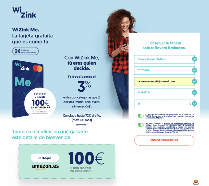 Solicitar Tarjeta wizink opiniones