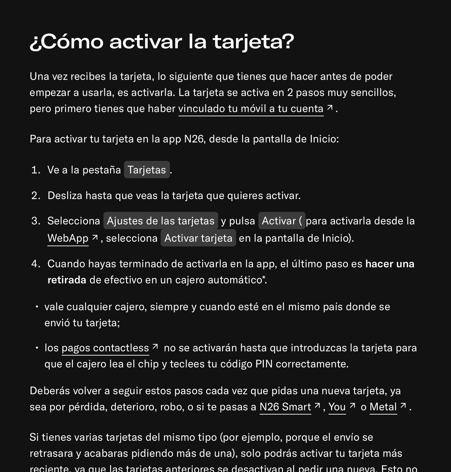 Como activar tarjeta N26 opiniones