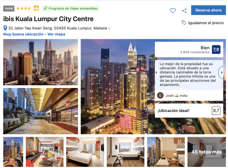 Donde alojarse en el centro de kuala lumpur barato
