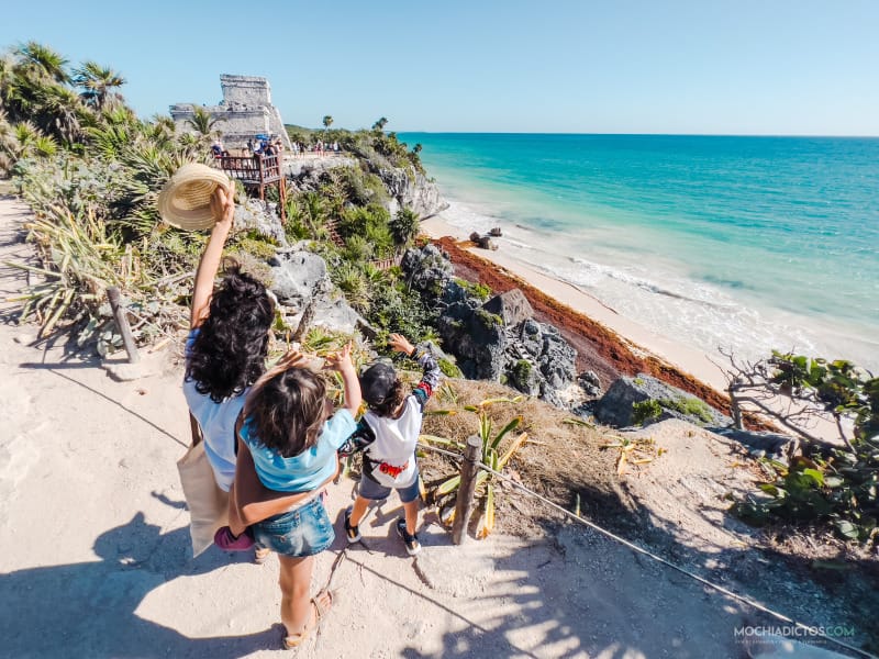 Ruinas Tulum con niños
