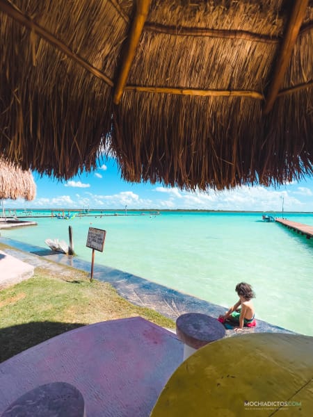 balneario bacalar con niños