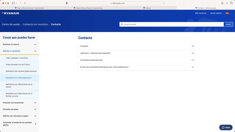 Como solicitar la devolucion de un vuelo con Ryanair y cancelarlo por enfermedad