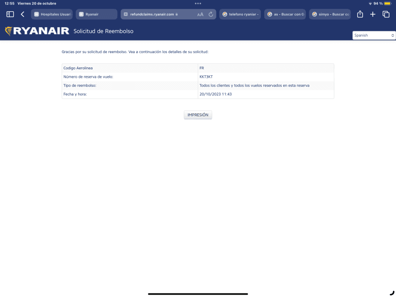 Como solicitar reembolso a ryanair