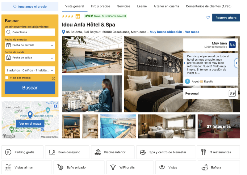 mejor hotel con vistas en casablanca