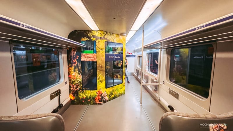 Vagon familiar en el tren que nos llevó desde Stavanger a Oslo