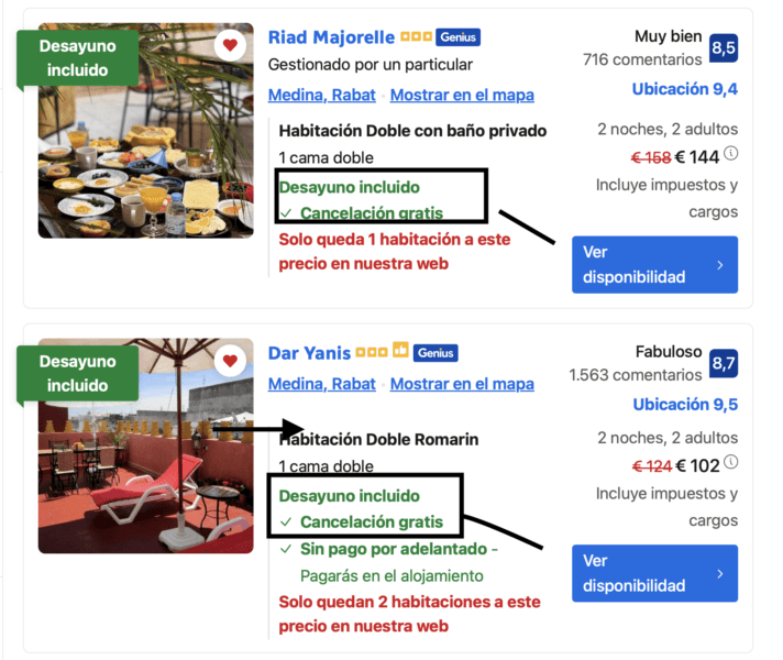 opiniones booking cancelación gratuita