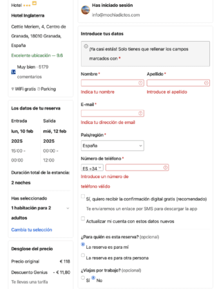 Como pagar en Booking