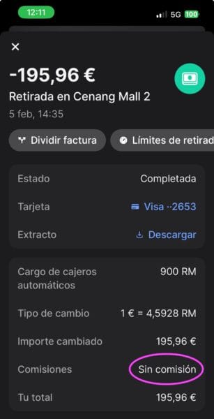 Revolut opiniones: comisiones por sacar dinero en el cajero