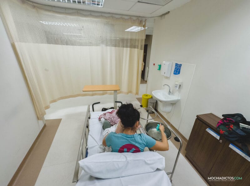 Zona privada dentro de la zona de urgencias en el hospital de Johor Baruh