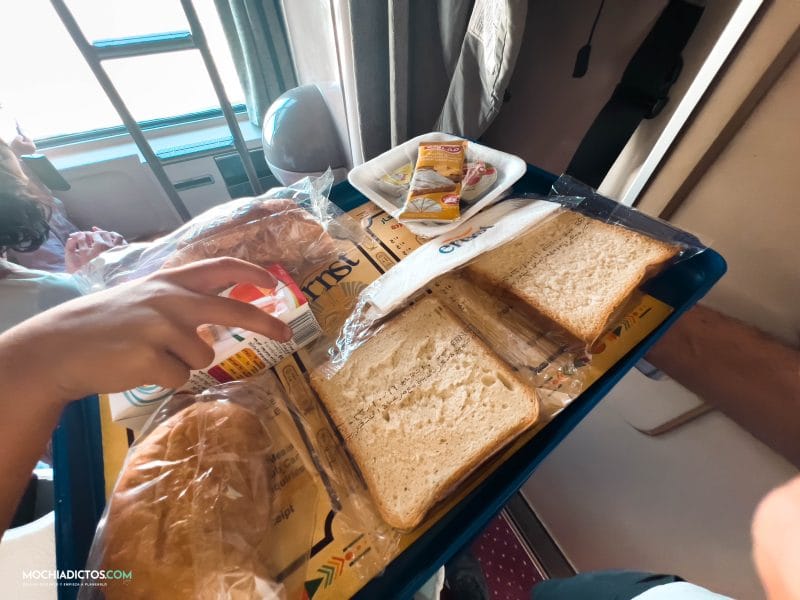Desayuno incluido en el tren nocturno
