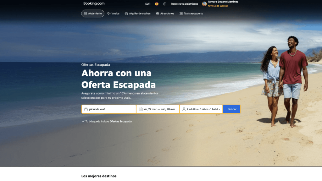 página descuento booking 2026 oferta escapada