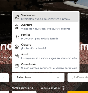Explicacion Iati tipos de viaje