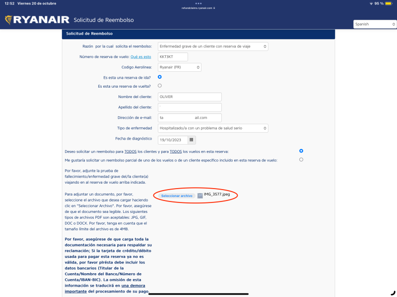 Cancelar vuelo ryanair por enfermedad gratis