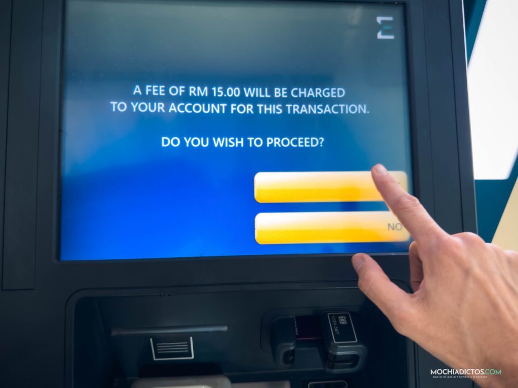Comisiones cajero Malasia