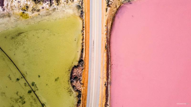 Costa oeste australia ruta Pink Lake