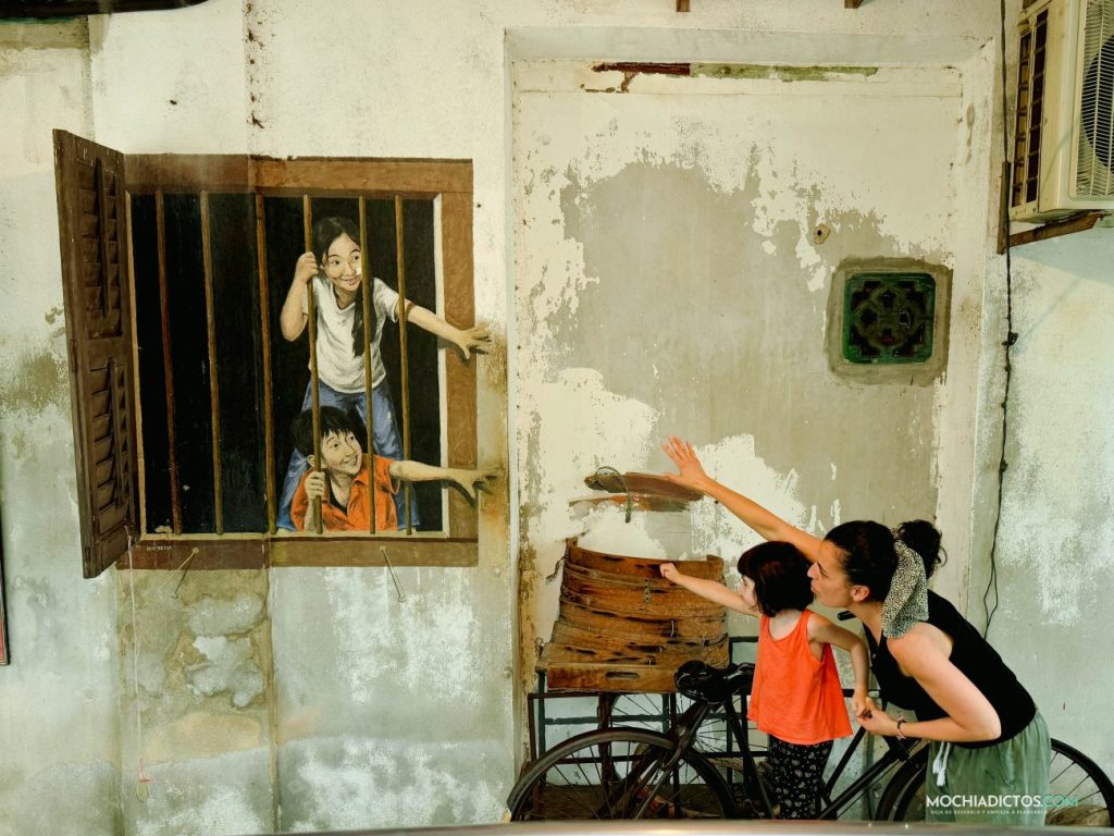Divertido street art en Penang