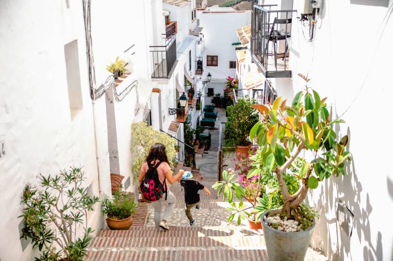 Frigiliana con niños