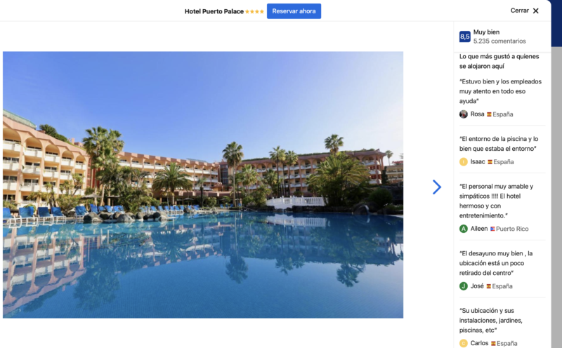 Hotel con piscina donde alojarse en puerto de la cruz con niños