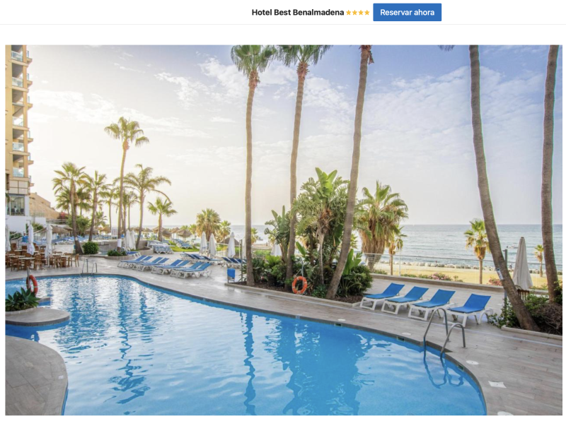 Mejor hotel a pie de playa en Benalmádena