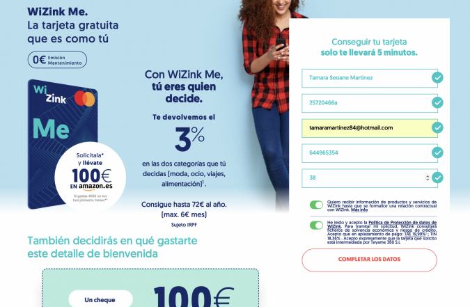 Solicitar Tarjeta wizink opiniones