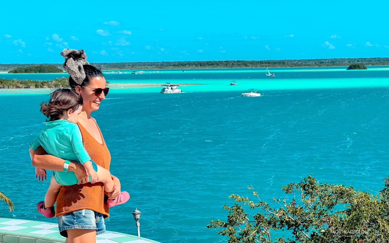 bacalar mexico con niños