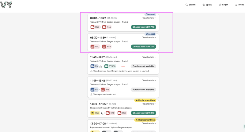como comprar el tren de Flam por libre