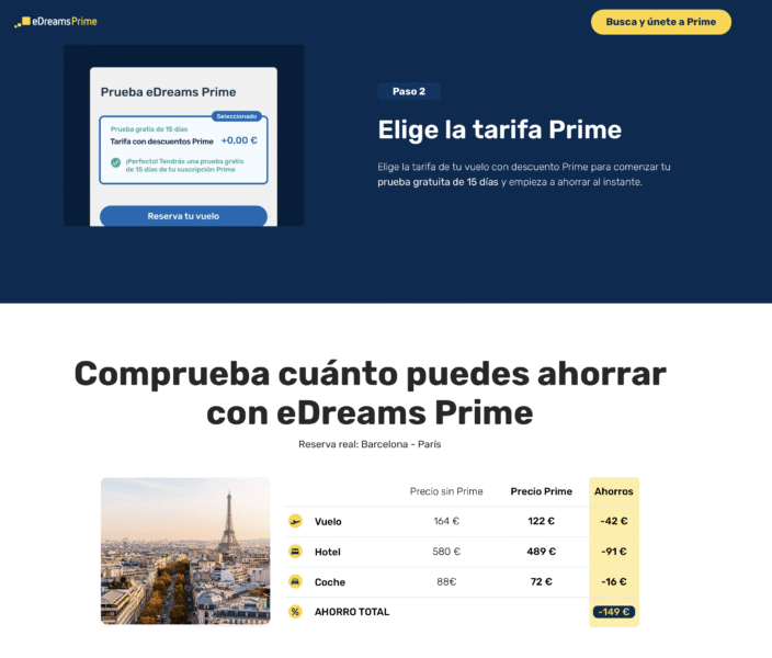 condiciones edreams prime opiniones