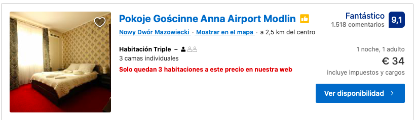 hotel cerca Modlin Airport