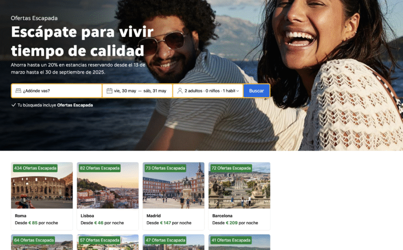ofertas Booking 20% descuento
