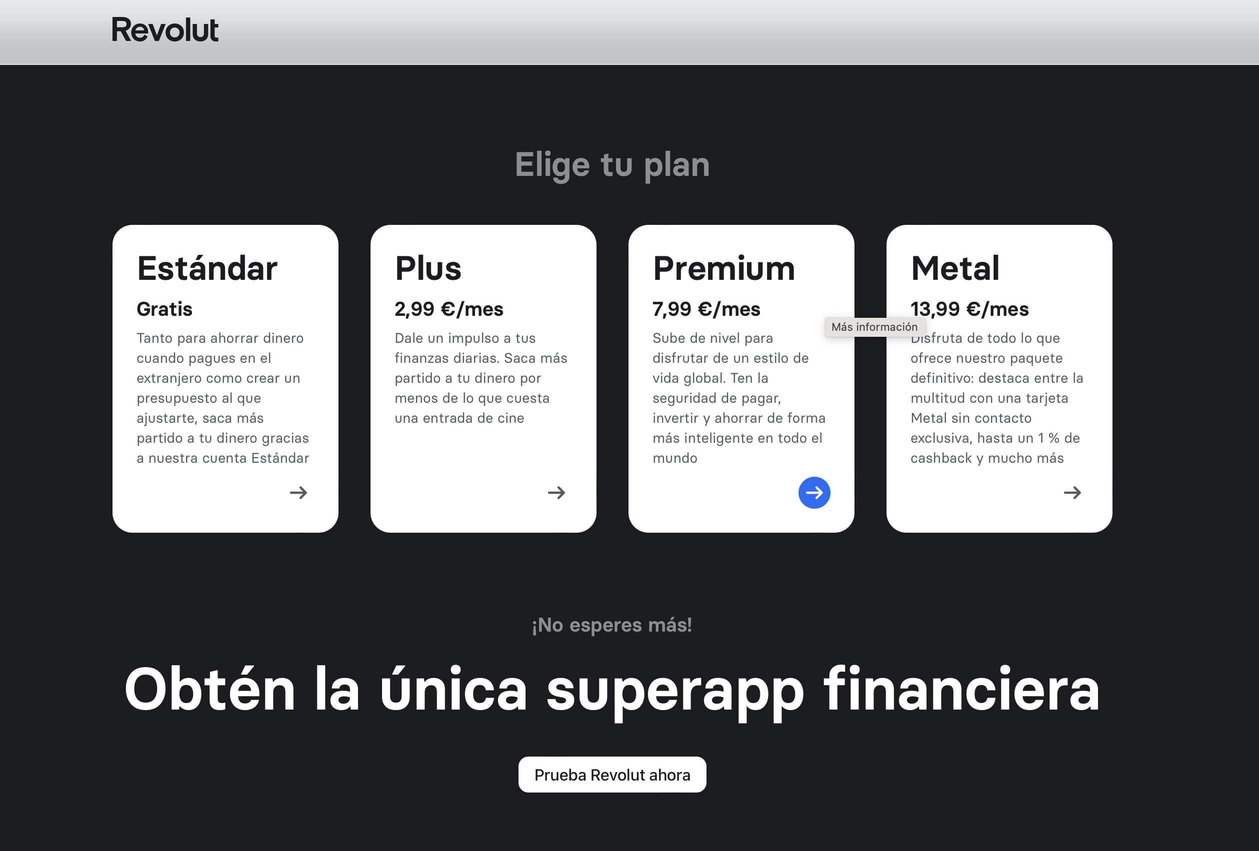 planes tarjeta revolut opiniones